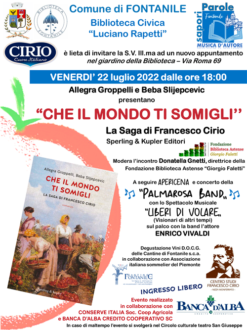 "Che il mondo ti somigli" - Parole, sapori e musica d'autore