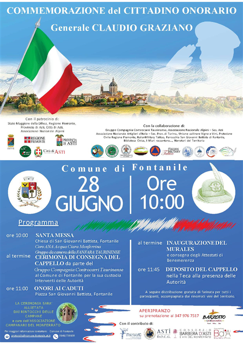 Commemorazione del Cittadino Onorario Claudio Graziano
