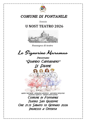 Sabato 10 gennaio 2026 ore 21:15 - Rassegna teatrale "U nos Teatro" 2026